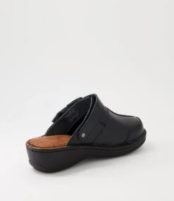 Niliya Black Leather Clogs -Lynx Shoes Shop CF11088BLALE 4