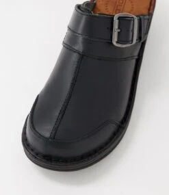 Niliya Black Leather Clogs -Lynx Shoes Shop CF11088BLALE 5