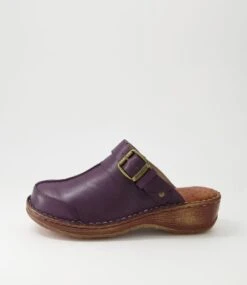 Niliya Purple Leather Heels