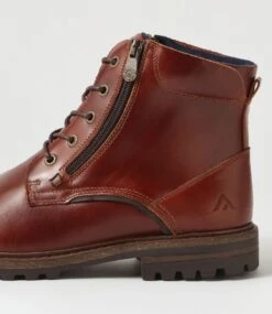 Gasp Cognac Pull Up Leather Lace Up Boots -Lynx Shoes Shop CF11093T075Y 6