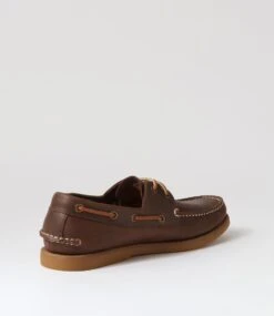 Overboard Mocca Gum Sole Crazyhorse Leather Boat Shoes -Lynx Shoes Shop CF11185ESLQB 4