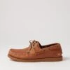 Overboard Tan Crazyhorse Leather Boat Shoes 2 Overboard Tan Crazyhorse Leather Boat Shoes -Lynx Shoes Shop CF11185TANQB 2