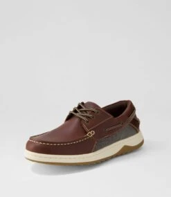Gull Dark Brown Pull Up Leather Boat Shoes -Lynx Shoes Shop CF11330E255Y 3