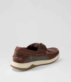 Gull Dark Brown Pull Up Leather Boat Shoes -Lynx Shoes Shop CF11330E255Y 4