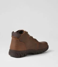 Panama Dark Brown Nubuck Lace Up Boots -Lynx Shoes Shop CF11507E25AG 4