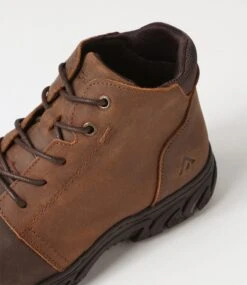 Panama Dark Brown Nubuck Lace Up Boots -Lynx Shoes Shop CF11507E25AG 6