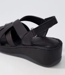 Jitare Black Leather Sandals -Lynx Shoes Shop CF11555B75LE 6