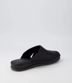 Krisaf Black Leather Mules -Lynx Shoes Shop CF11560BLALE 4