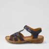 Udomer Navy Leather Sandals -Lynx Shoes Shop CF11570DBYLE 2