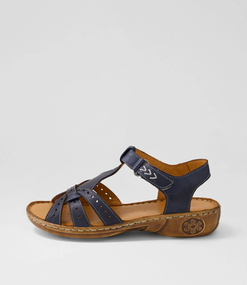 Udomer Navy Leather Sandals 3 Udomer Navy Leather Sandals