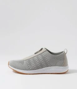 Camsons Grey Recycled Knit Sneakers