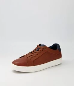 Neutron Brown Leather Sneakers -Lynx Shoes Shop CF11670BROLE 3