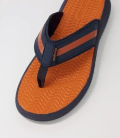 Nile Navy Orange Sandals -Lynx Shoes Shop CF11673DQASM 5