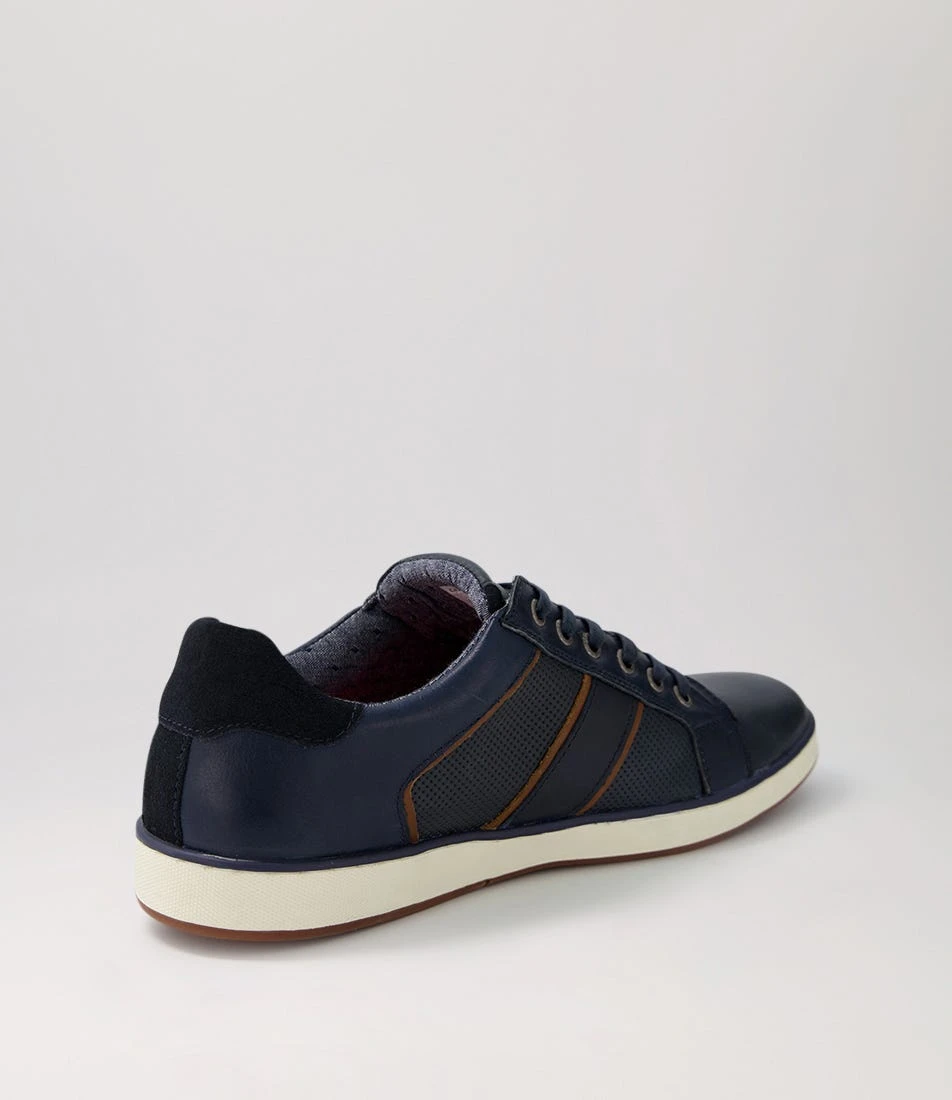 Imp Navy Pull Up Leather Sneakers 5 Imp Navy Pull Up Leather Sneakers - Image 3