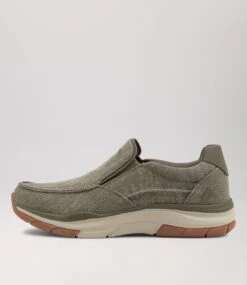 Zibo Khaki Canvas Sneakers