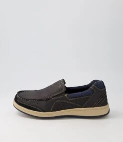 Cebu Navy Oil Nubuck Flat Shoes