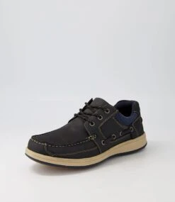 Coron Navy Oil Nubuck Boat Shoes 8 Coron Navy Oil Nubuck Boat Shoes -Lynx Shoes Shop CF11690DBY1T 3