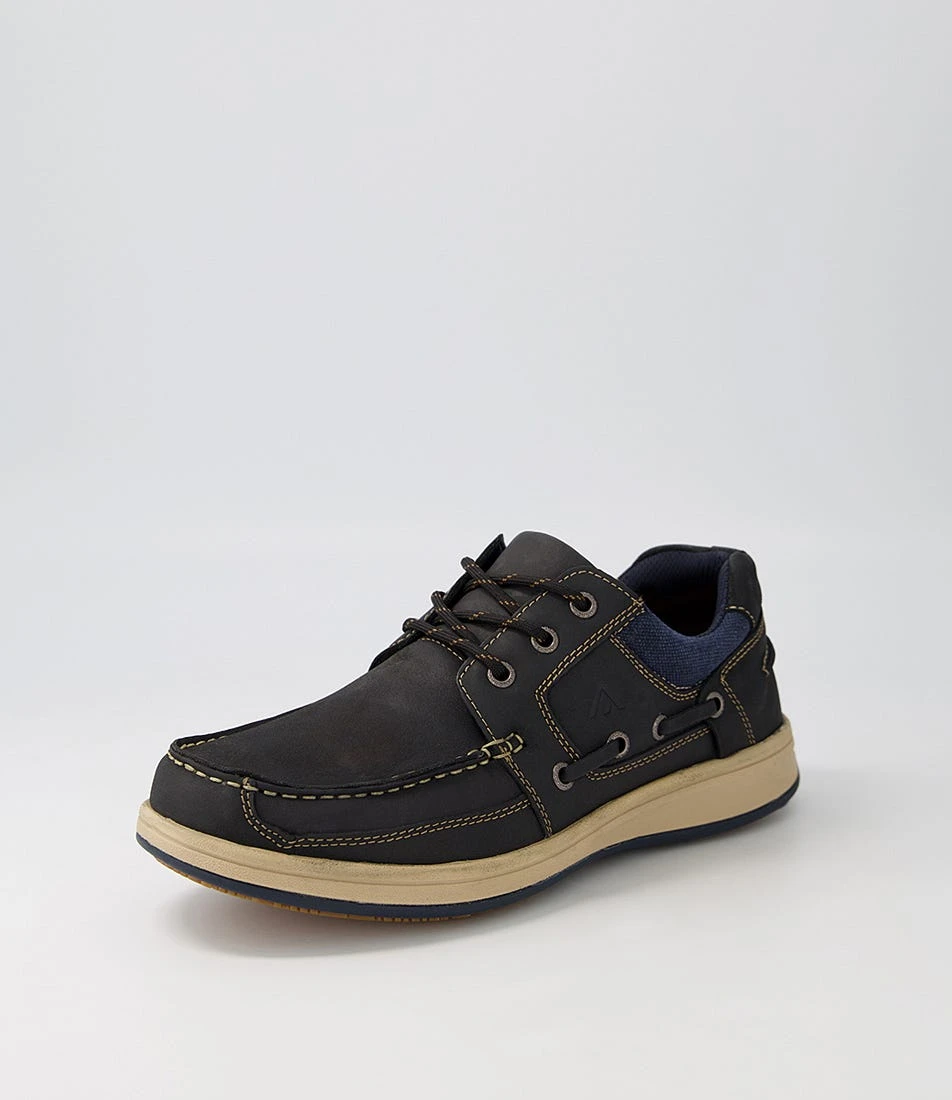 Coron Navy Oil Nubuck Boat Shoes 4 Coron Navy Oil Nubuck Boat Shoes - Image 2