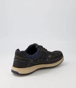 Coron Navy Oil Nubuck Boat Shoes 9 Coron Navy Oil Nubuck Boat Shoes -Lynx Shoes Shop CF11690DBY1T 4