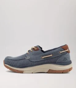 Zefta Navy Canvas Sneakers