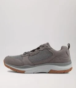 Zander Grey Microsuede Sneakers