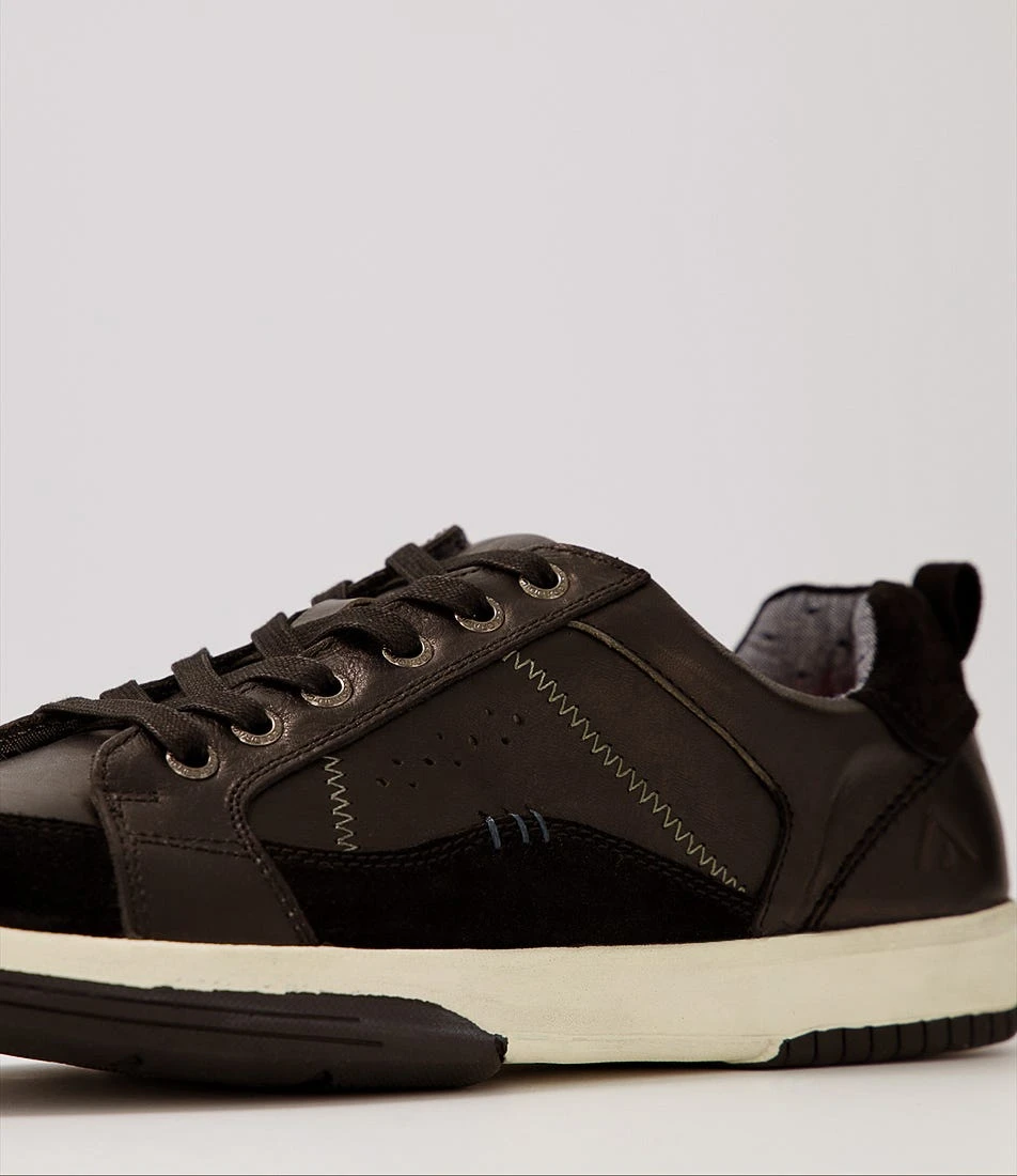 Vic Black Pull Up Leather Sneakers 8 Vic Black Pull Up Leather Sneakers - Image 6