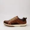 Vic Cognac Pull Up Leather Sneakers