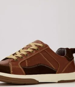 Vic Cognac Pull Up Leather Sneakers -Lynx Shoes Shop CF11706T075Y 7