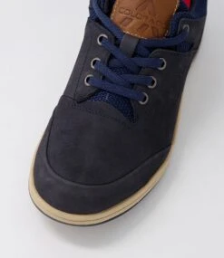 Cajun Navy Nubuck Lace Up Flats 10 Cajun Navy Nubuck Lace Up Flats -Lynx Shoes Shop CF11707DBYAG 5