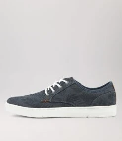 Albatross Mw Navy Printed Canvas Sneakers