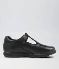 Sera Jnr E Lol Black Leather Flat Shoes -Lynx Shoes Shop CF11725BLALE 4