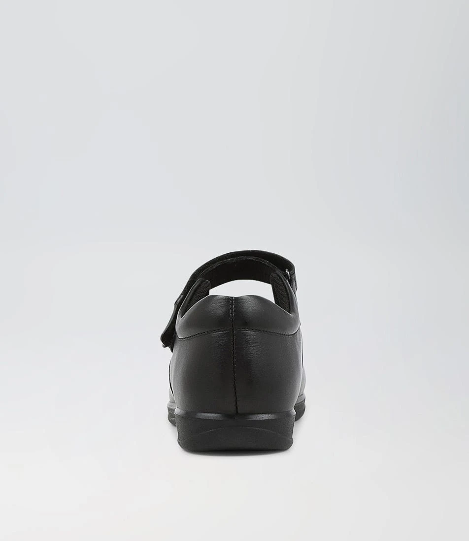 Sienna Jnr E Lol Black Leather Flat Shoes 6 Sienna Jnr E Lol Black Leather Flat Shoes - Image 4