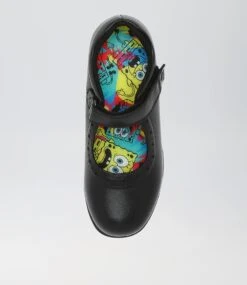 Sandy Jnr E Sb Black Leather Flat Shoes -Lynx Shoes Shop CF11727BLALE 6