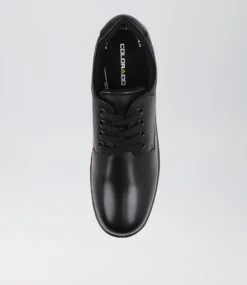 Maze Snr E Lace Black Leather Lace Up Flats 11 Maze Snr E Lace Black Leather Lace Up Flats -Lynx Shoes Shop CF11731BLALE 6