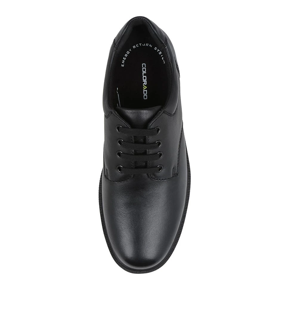 Peer Snr E Lace Black Leather Flat Shoes 7 Peer Snr E Lace Black Leather Flat Shoes - Image 5