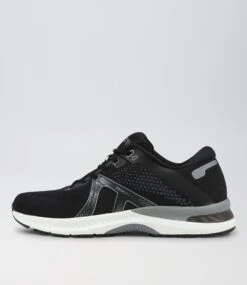 Compete Snr G Black White Mesh Sneakers