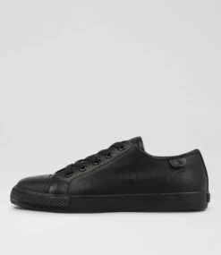 Cosmic Black Leather Sneakers