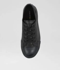 Cosmic Black Leather Sneakers -Lynx Shoes Shop CF11744BLALE 5