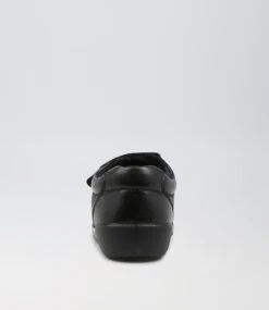 Kenny Jnr Adj Spongebob Black Leather Flat Shoes -Lynx Shoes Shop CF11746BLALE 5