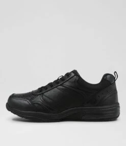 Hype Snr E Lace Black Leather Sneakers