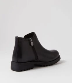 Amo Black Leather Ankle Boots -Lynx Shoes Shop CF11750BLALE 4