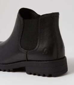 Amo Black Leather Ankle Boots -Lynx Shoes Shop CF11750BLALE 6