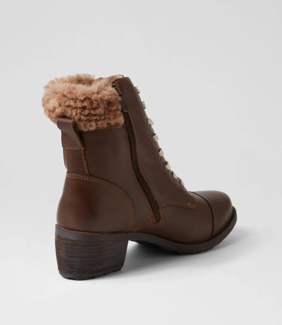 Darings Brown Fur Leather Ankle Boots 5 Darings Brown Fur Leather Ankle Boots - Image 3