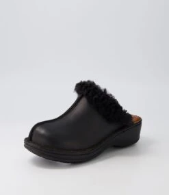 Nassie Black Leather Fur Heels 8 Nassie Black Leather Fur Heels -Lynx Shoes Shop CF11803BLAEI 3