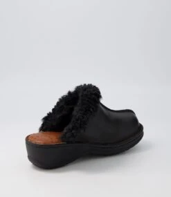 Nassie Black Leather Fur Heels 9 Nassie Black Leather Fur Heels -Lynx Shoes Shop CF11803BLAEI 4