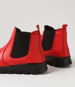 Aliza Red Leather Chelsea Boots -Lynx Shoes Shop CF11810REDLE 6