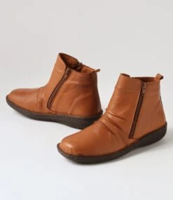 Injo Tan Leather Ankle Boots -Lynx Shoes Shop CF11819TANLE 6