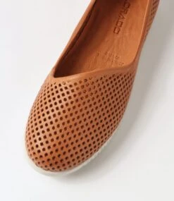 Jerza Tan Leather Flat Shoes -Lynx Shoes Shop CF11821TANLE 5