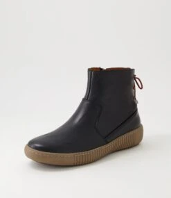 Rohni Black Leather Ankle Boots -Lynx Shoes Shop CF11831BLALE 3