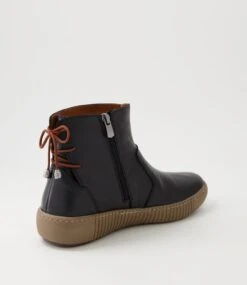 Rohni Black Leather Ankle Boots -Lynx Shoes Shop CF11831BLALE 4